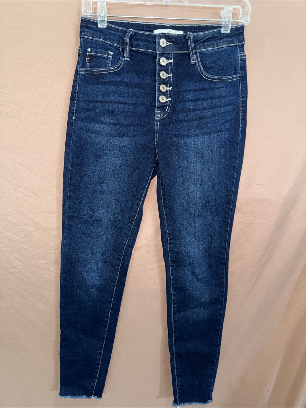 NWOT KanCan Dark Blue High-Rise Skinny Jeans with Button Fly Women’s size 7